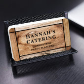 素朴シンプル木板文字 名刺