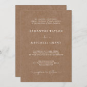 素朴シンプル結婚式招待状 招待状 (正面/裏面)