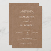 素朴シンプル結婚式招待状 招待状 (正面/裏面)