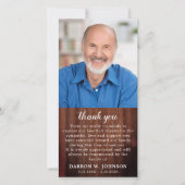 素朴シンプル記念写真葬儀悔やみや弔慰 サンキューカード (正面)