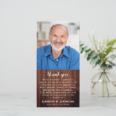 素朴シンプル記念写真葬儀悔やみや弔慰 サンキューカード (スタンド正面)