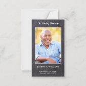 素朴シンプル記念写真葬儀 ノートカード (正面)