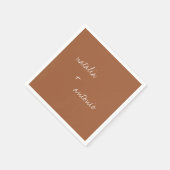 素朴シンプル |ミニマリストTerracotta結婚の スタンダードカクテルナプキン (角)