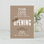 素朴シンプルBusiness Logo Grand Opening 招待状 (スタンド正面)