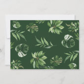 素朴ジャングル動物の木の緑誕生日写真 サンキューカード (裏面)