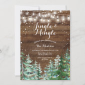 素朴ジングル&ミングルクリスマスパーティの招待状 招待状 (正面)