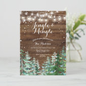 素朴ジングル&ミングルクリスマスパーティの招待状 招待状 (スタンド正面)