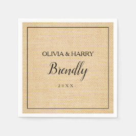 素朴スエレガント結婚トの紙のナプキン スタンダードカクテルナプキン