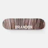 素朴スギ樹皮、自然木アウトドア スケートボード (横)