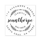 素朴スクリプトの名結婚前の差出人住所 セルフインキングスタンプ (デザイン)