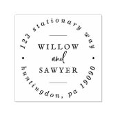 素朴スクリプ結婚トの循環アドレス セルフインキングスタンプ (デザイン)