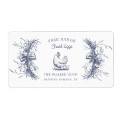 素朴スケッチファームハウス卵カートンラベル ラベル (正面)