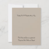 素朴スタイル結婚式招待状とデイジー 招待状 (裏面)