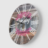 素朴スタイル，木目，家族の贈り物，シェーカー ラージ壁時計 (傾斜)