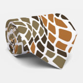 素朴スネークスキンカモフラージパターンブラウンベージュ ネクタイ (ロール)