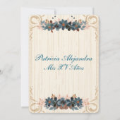 素朴スペインのキンセアニラミクリンスブルーウェスタン 招待状 (裏面)