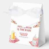 素朴スライスモダンピザビール赤ちゃんシャワー フェイバーボックス (正面)
