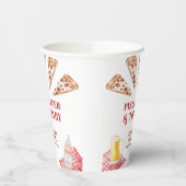 素朴スライスモダンピザビール赤ちゃんシャワー 紙コップ (左)