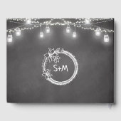 素朴ス結婚メイスンジャーブラックゲストブック ゲストブック (裏面)