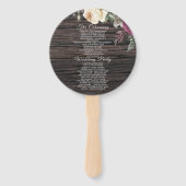 素朴ス結婚レースフローラ結婚式 プログラム ハンドファン (裏面)