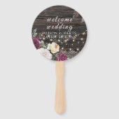 素朴ス結婚レースフローラ結婚式 プログラム ハンドファン (正面)