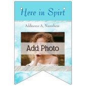 素朴ス結婚ンフラワーティール（緑がかった色）ウッドグレイストライプ バンティングフラッグ (第1の旗)