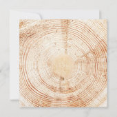 素朴ズ結婚ウッドカットグレインカスタム招待状 招待状 (裏面)