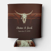 素朴ズ結婚ブラウン西ブルスカルカントリー 缶クーラー (正面)