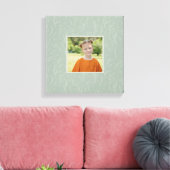 素朴セージグリーン植物学フローラカスタム写真 キャンバスプリント (インサイチュ (リビング))