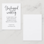 素朴ソーシャルメディア上の写真が詰まっていない結婚 プレイスカード (正面/裏面)