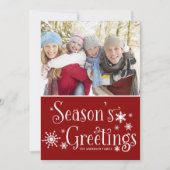 素朴タイポグラフィシーズンの挨拶の写真 シーズンカード (正面)