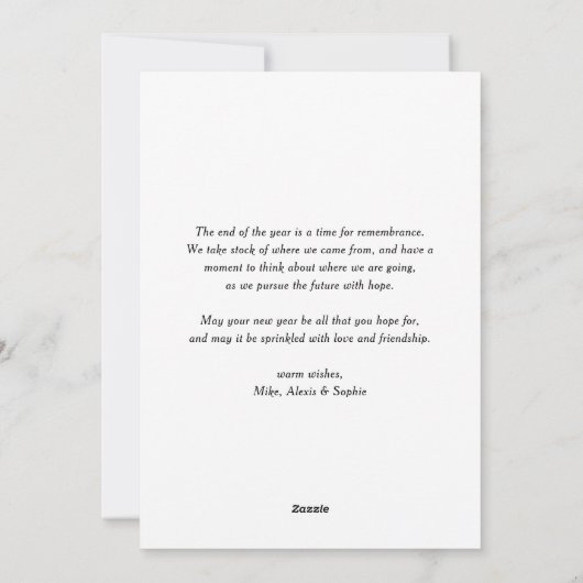 素朴タイポグラフィシーズンの挨拶の写真 シーズンカード (裏面)