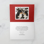 素朴タイポグラフィレッドハッピーニューイヤー写真 シーズンカード (内部)