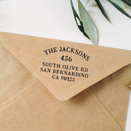 素朴タイポグラフィヴィンテージスタイル差出人住所 ラバースタンプ