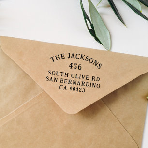 素朴タイポグラフィヴィンテージスタイル差出人住所 ラバースタンプ