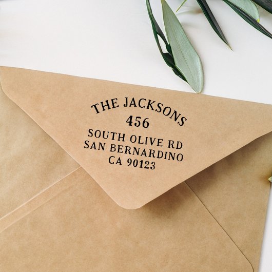 素朴タイポグラフィヴィンテージスタイル差出人住所 ラバースタンプ