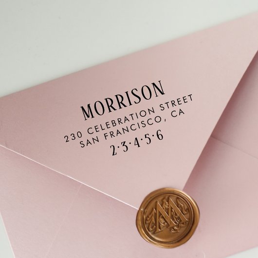 素朴タイポグラフィ名前をカスタムする差出人住所 セルフインキングスタンプ