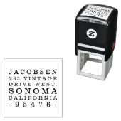 素朴タイポグラフィ差出人住所スタンプ セルフインキングスタンプ (インサイチュ)