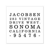 素朴タイポグラフィ差出人住所スタンプ セルフインキングスタンプ (デザイン)