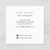 素朴タン自然絵を描抽象芸術水彩画 スクエア名刺 (裏面)