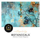 素朴ターコイズと金ゴールドフローラ 薄葉紙