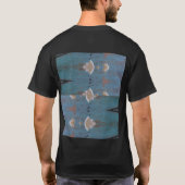 素朴ターコイズアステカスタイルデザイン Tシャツ (裏面)
