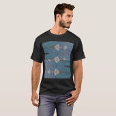 素朴ターコイズアステカスタイルデザイン Tシャツ (正面フル)