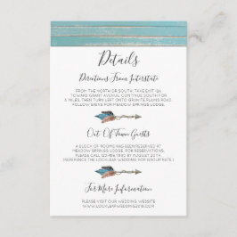 素朴ターコイズウッドの羽根詳細/方向 エンクロージャーカード