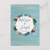 素朴ターコイズウッドの羽根詳細/方向 エンクロージャーカード (裏面)