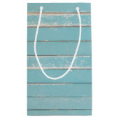 素朴ターコイズウッドフェザーリースボホ結婚ズ スモールペーパーバッグ (裏面)