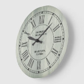 素朴ターコイズウッドローマ数字ビーチ ラージ壁時計 (傾斜)