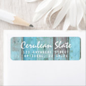 素朴ターコイズウッドヴィンテージボー差出人住所 ラベル (インサイチュ)