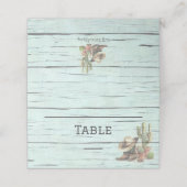 素朴ターコイズカントリーウェスタン結婚ズ プレイスカード (外部開封)