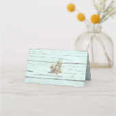 素朴ターコイズカントリーウェスタン結婚ズ プレイスカード (裏面)